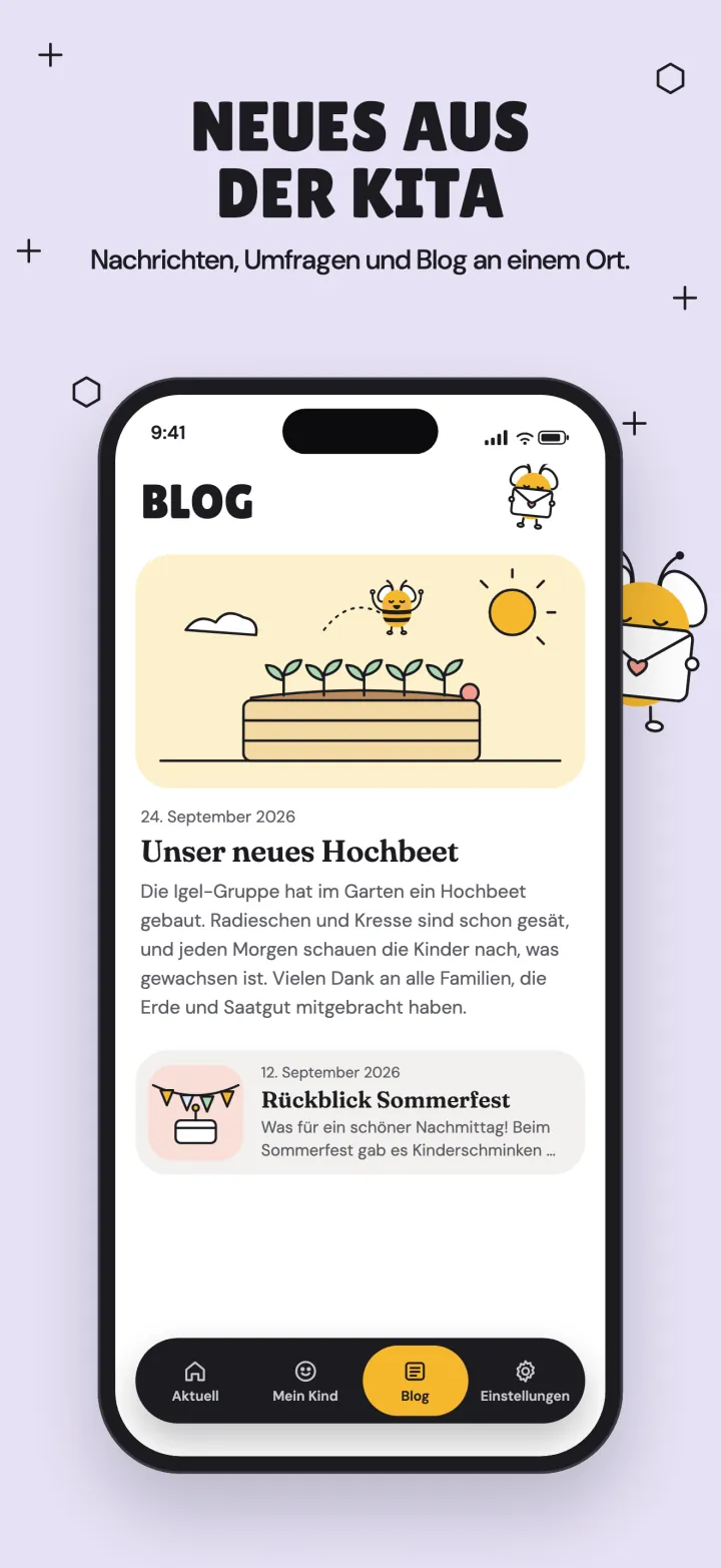 Neues aus der Kita: Nachrichten, Umfragen und Blog an einem Ort.